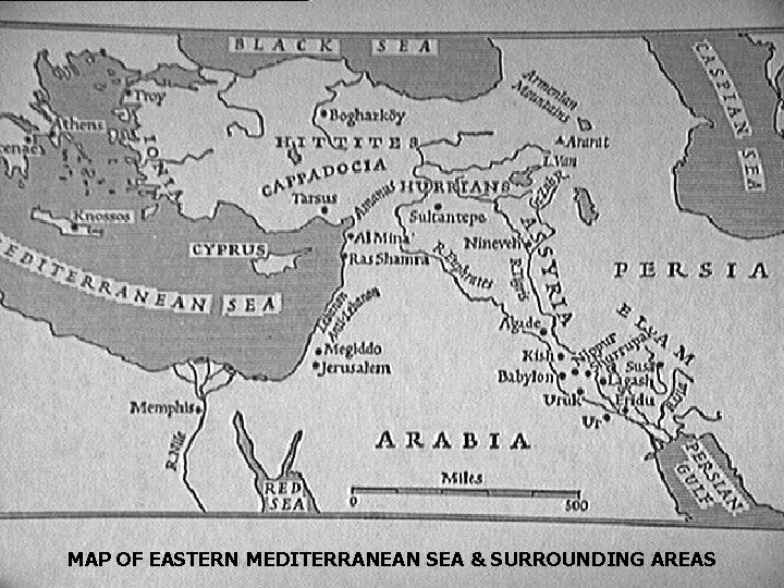 Map of Eastern Mediterranean MAP OF EASTERN MEDITERRANEAN SEA & SURROUNDING AREAS 