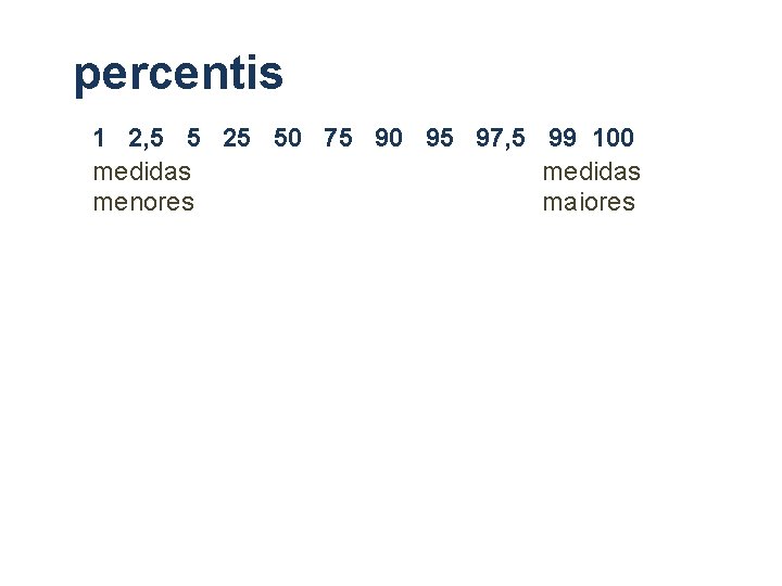 percentis 1 2, 5 5 25 50 75 90 95 97, 5 99 100 percentis 1 2, 5 5 25 50 75 90 95 97, 5 99 100