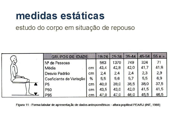 medidas estáticas estudo do corpo em situação de repouso medidas estáticas estudo do corpo em situação de repouso