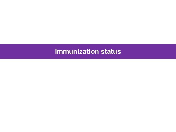 Immunization status 