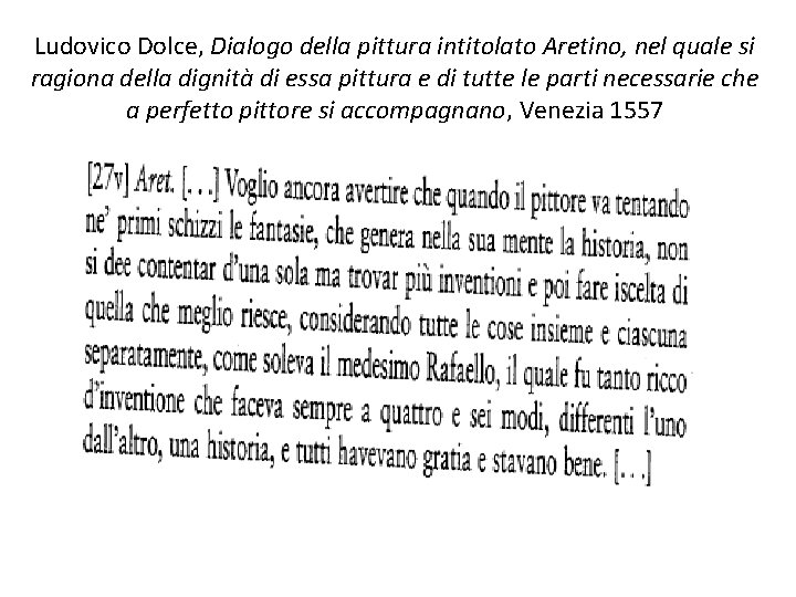 Ludovico Dolce, Dialogo della pittura intitolato Aretino, nel quale si ragiona della dignità di