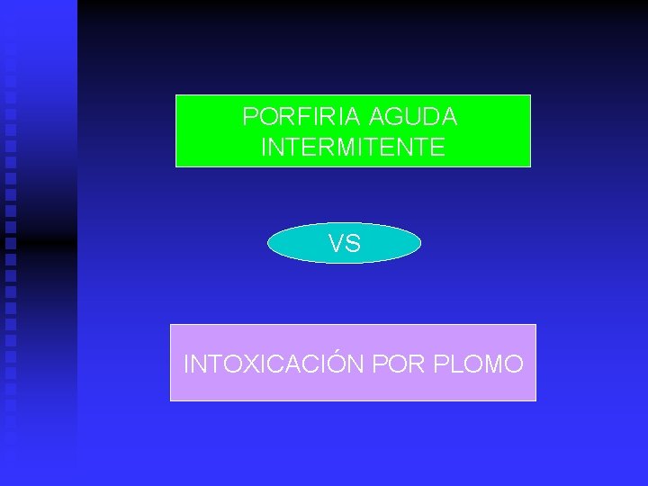 PORFIRIA AGUDA INTERMITENTE VS INTOXICACIÓN POR PLOMO 