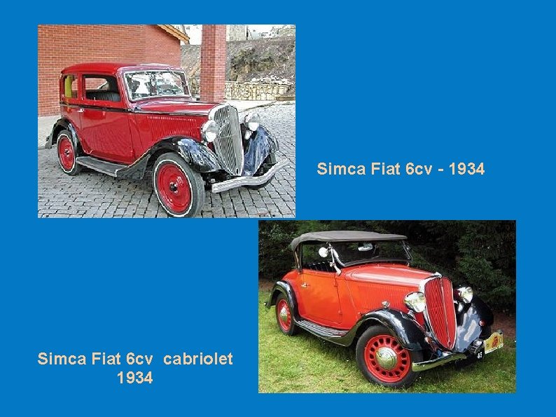 Simca Fiat 6 cv - 1934 Simca Fiat 6 cv cabriolet 1934 
