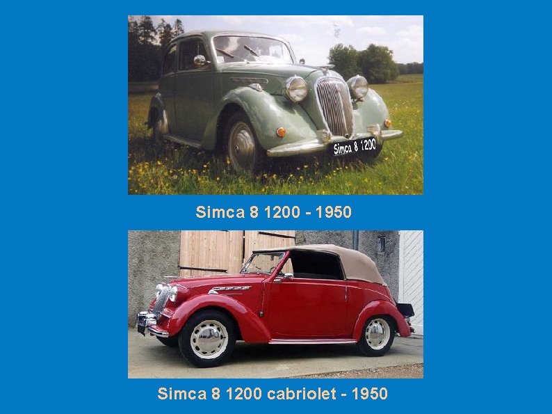 Simca 8 1200 - 1950 Simca 8 1200 cabriolet - 1950 