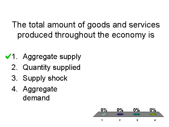 The total amount of goods and services produced throughout the economy is 1. 2.