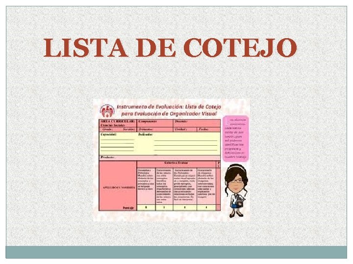 LISTA DE COTEJO 