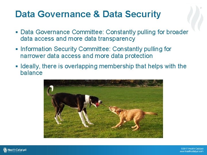 ® Data Governance & Data Security § Data Governance Committee: Constantly pulling for broader