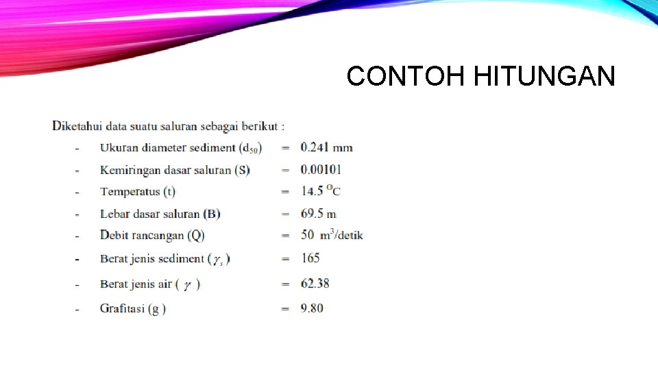 CONTOH HITUNGAN 