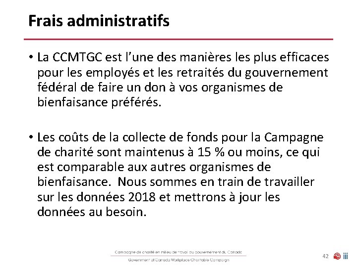 Frais administratifs • La CCMTGC est l’une des manières les plus efficaces pour les