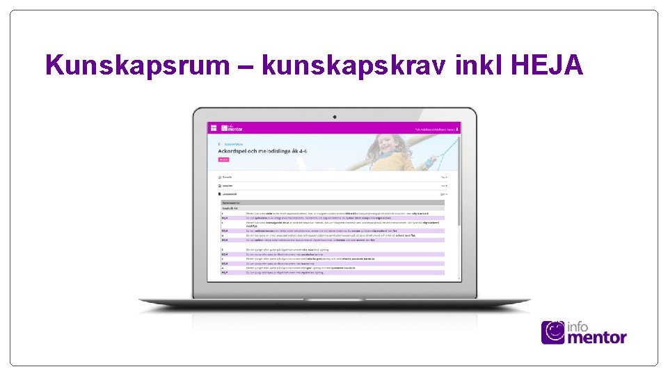 Kunskapsrum – kunskapskrav inkl HEJA 