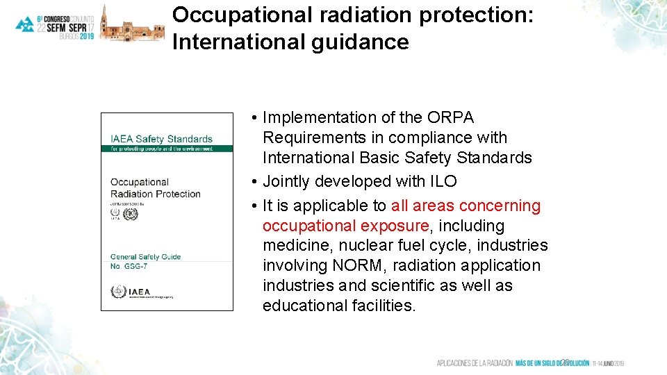 Occupational radiation protection: International guidance • Implementation of the ORPA Requirements in compliance with