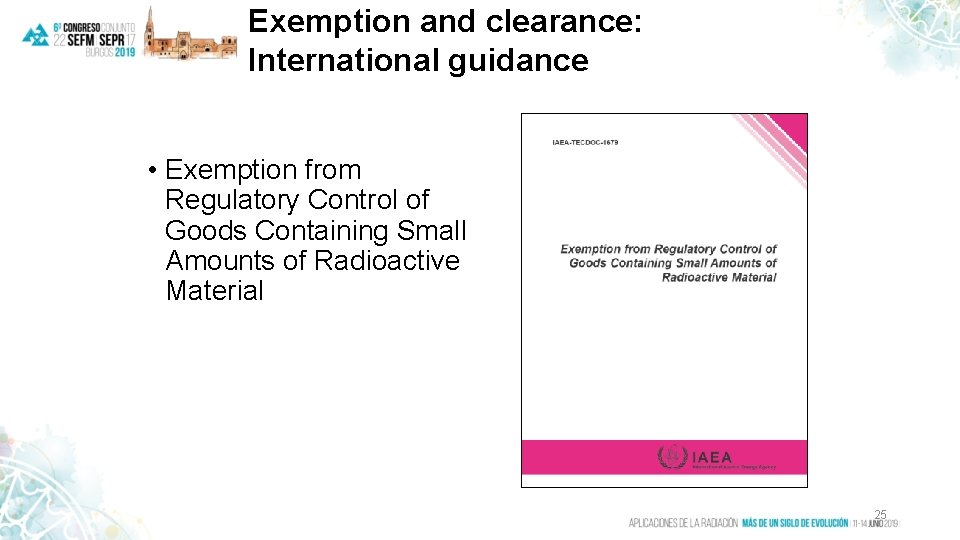 Exemption and clearance: International guidance • Exemption from Regulatory Control of Goods Containing Small