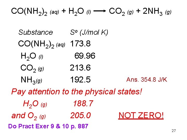 CO(NH 2)2 (aq) + H 2 O (l) CO 2 (g) + 2 NH