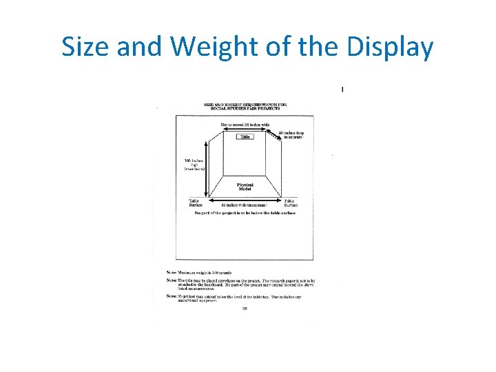 Size and Weight of the Display 