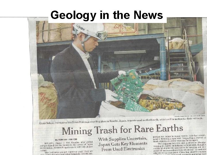 Geology in the News 