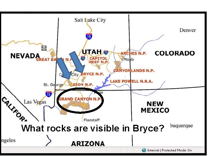 What rocks are visible in Bryce? 