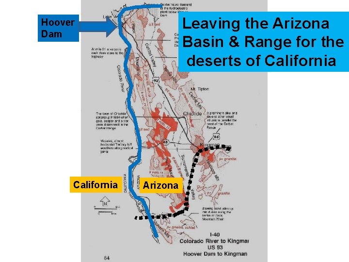 Leaving the Arizona Basin & Range for the deserts of California Hoover Dam California