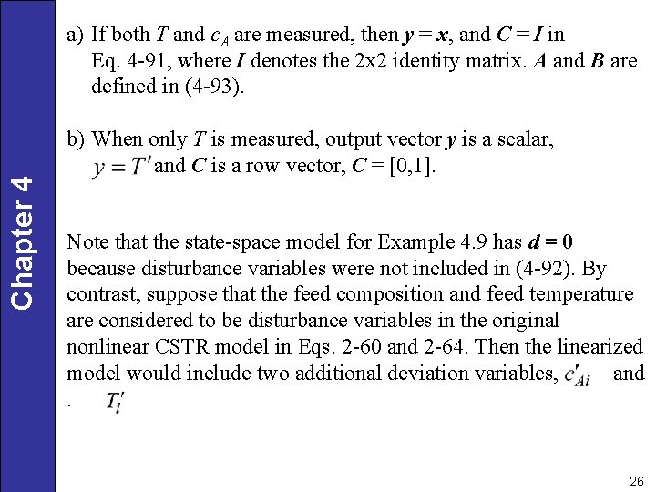 Chapter 4 a) If both T and c. A are measured, then y =