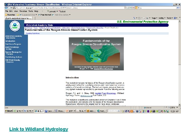 Link to Wildland Hydrology 