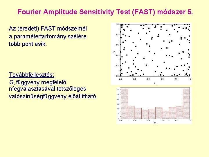 Fourier Amplitude Sensitivity Test (FAST) módszer 5. Az (eredeti) FAST módszernél a paramétertartomány szélére