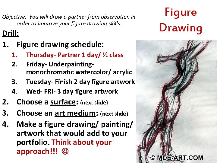 Objective: You will draw a partner from observation in order to improve your figure