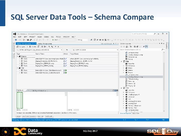 SQL Server Data Tools – Schema Compare SQLDay 2017 