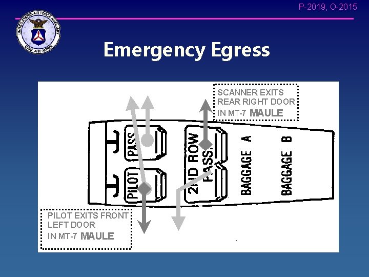 P-2019, O-2015 Emergency Egress 