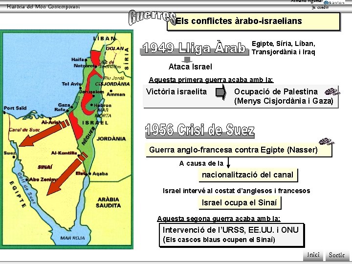 Armand figuera 3 r crèdit Història del Món Contemporani Els conflictes àrabo-israelians Egipte, Síria,