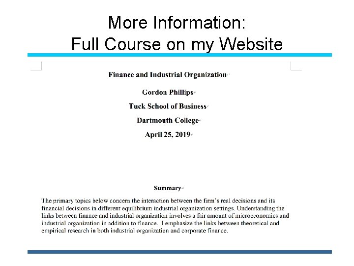 More Information: Full Course on my Website 