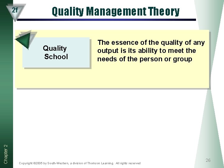 2 f Quality Management Theory Chapter 2 Quality School The essence of the quality