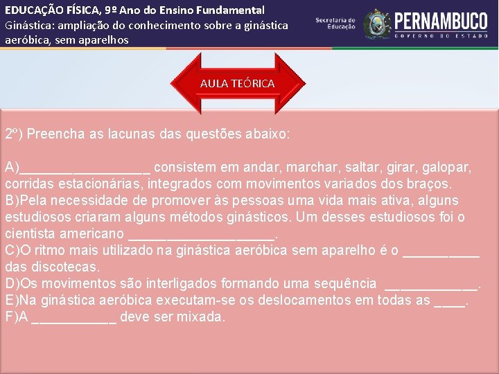 EDUCAÇÃO FÍSICA, 9º Ano do Ensino Fundamental Ginástica: ampliação do conhecimento sobre a ginástica EDUCAÇÃO FÍSICA, 9º Ano do Ensino Fundamental Ginástica: ampliação do conhecimento sobre a ginástica