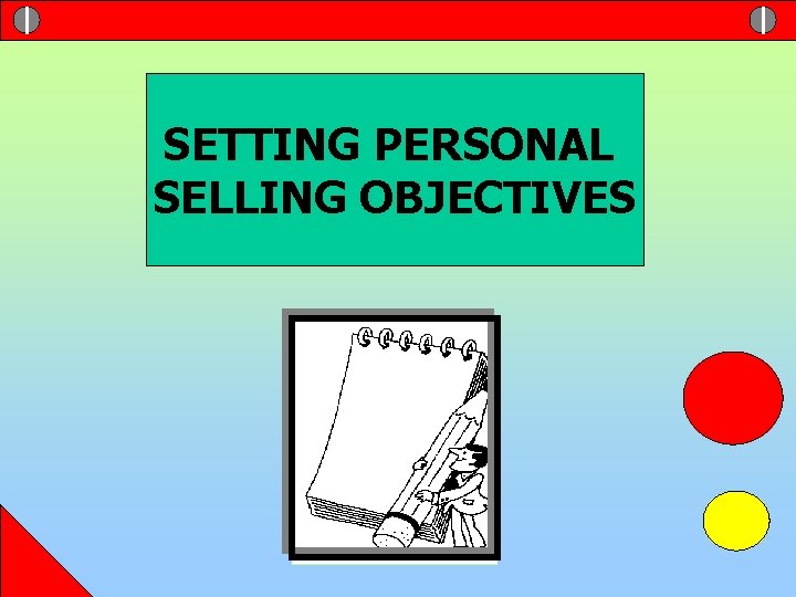 SETTING PERSONAL SELLING OBJECTIVES 