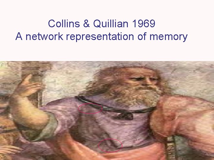 Collins & Quillian 1969 A network representation of memory 