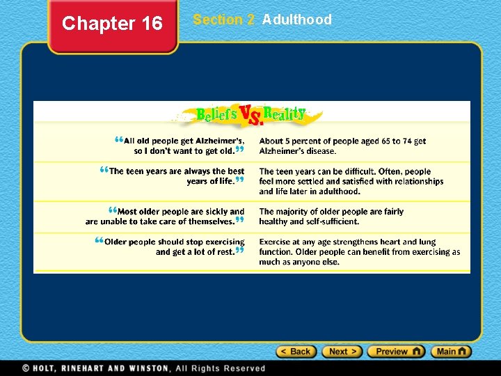 Chapter 16 Section 2 Adulthood 