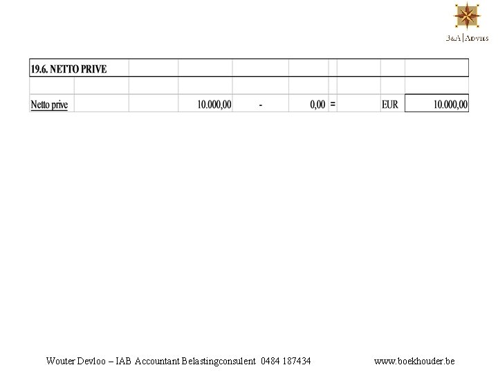 Wouter Devloo – IAB Accountant Belastingconsulent 0484 187434 www. boekhouder. be 