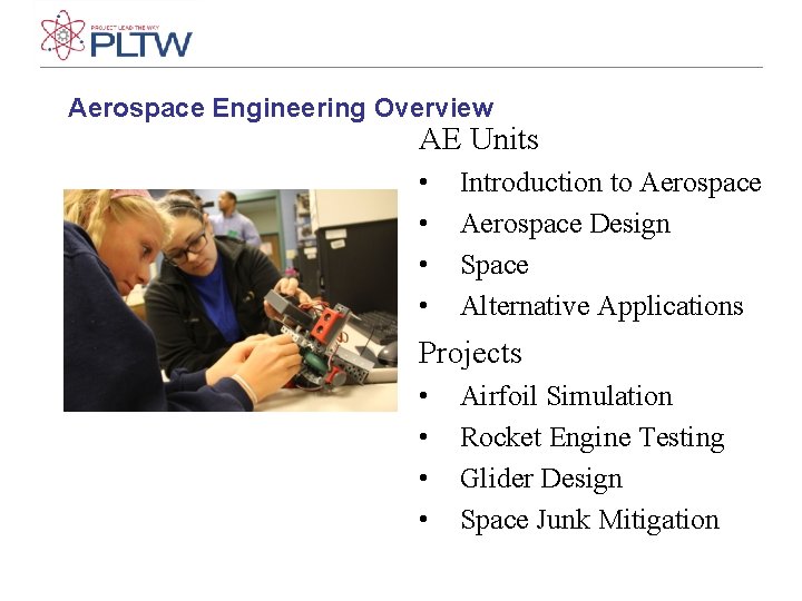 Aerospace Engineering Overview AE Units • • Introduction to Aerospace Design Space Alternative Applications Aerospace Engineering Overview AE Units • • Introduction to Aerospace Design Space Alternative Applications