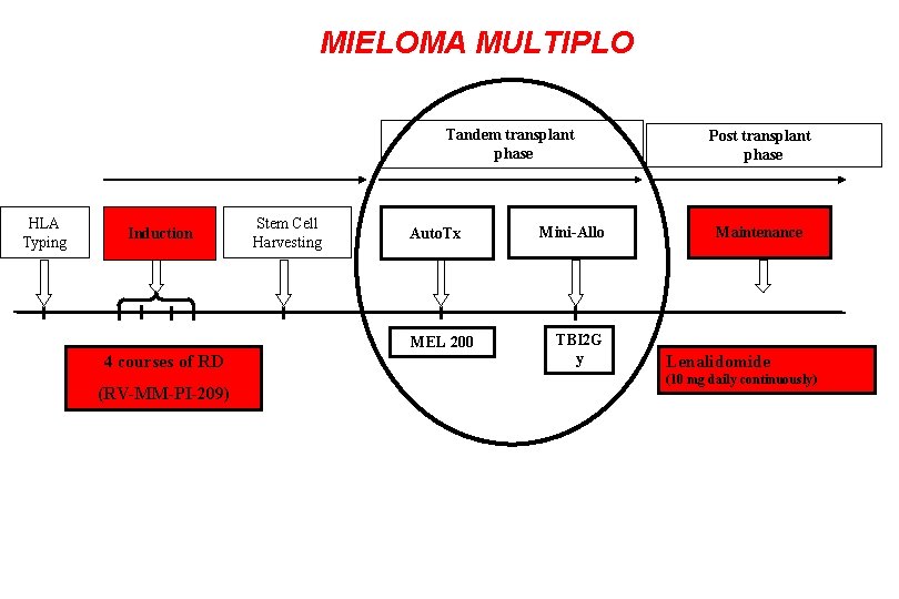 MIELOMA MULTIPLO Tandem transplant phase HLA Typing Induction Stem Cell Harvesting Auto. Tx MEL MIELOMA MULTIPLO Tandem transplant phase HLA Typing Induction Stem Cell Harvesting Auto. Tx MEL