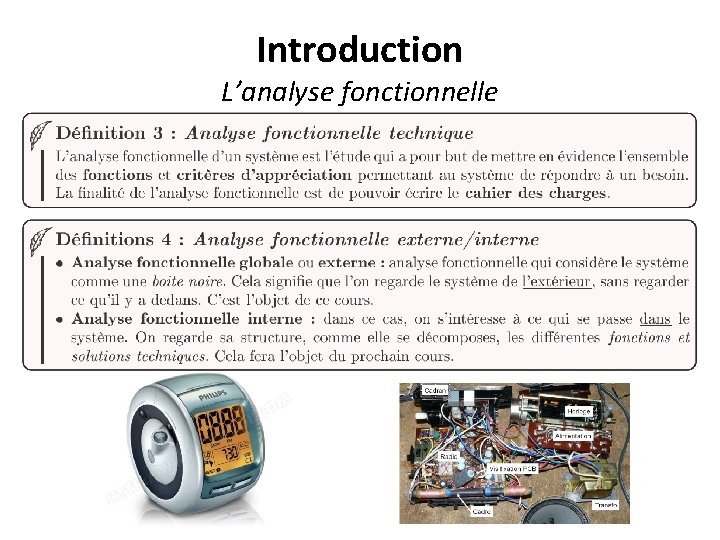 Introduction L’analyse fonctionnelle 