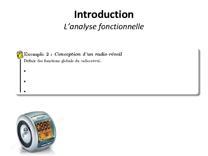 Introduction L’analyse fonctionnelle 