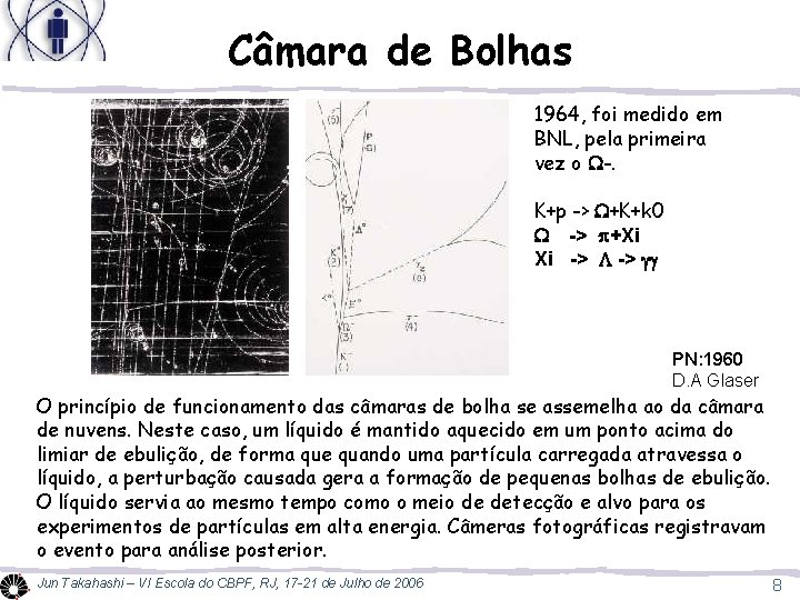 Câmara de Bolhas 1964, foi medido em BNL, pela primeira vez o W-. K+p