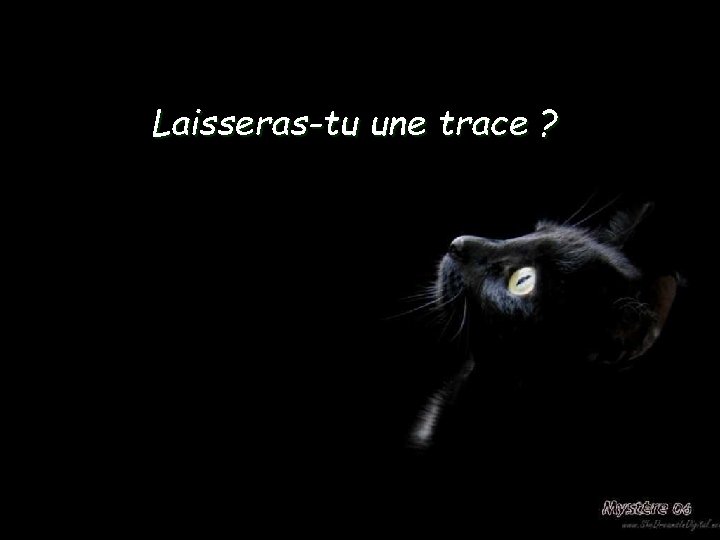 Laisseras-tu une trace ? 
