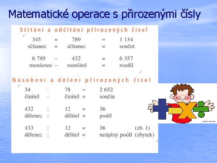 Matematické operace s přirozenými čísly 