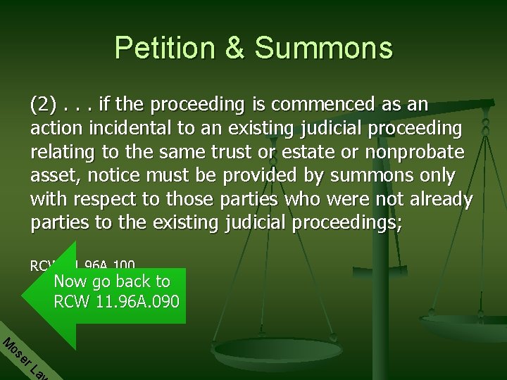Petition & Summons (2). . . if the proceeding is commenced as an action