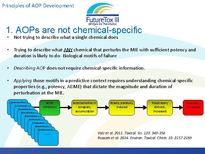 Principles of AOP Development 1. AOPs are not chemical-specific • Not trying to describe