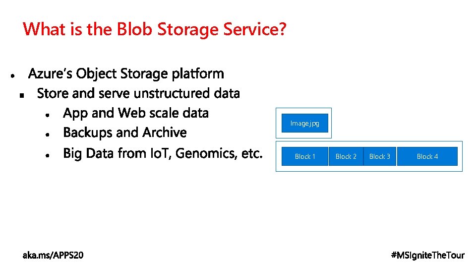 What is the Blob Storage Service? Image. jpg Block 1 Block 2 Block 3 What is the Blob Storage Service? Image. jpg Block 1 Block 2 Block 3