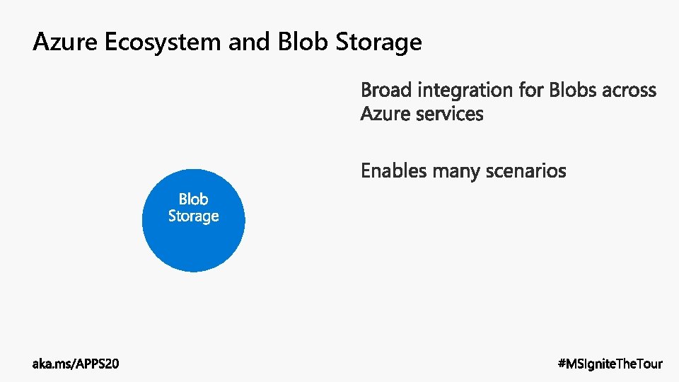 Azure Ecosystem and Blob Storage Azure Ecosystem and Blob Storage