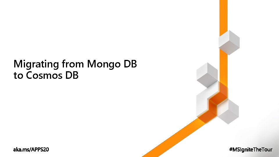 Migrating from Mongo DB to Cosmos DB Migrating from Mongo DB to Cosmos DB