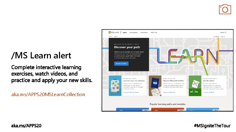 /MS Learn alert aka. ms/APPS 20 MSLearn. Collection /MS Learn alert aka. ms/APPS 20 MSLearn. Collection