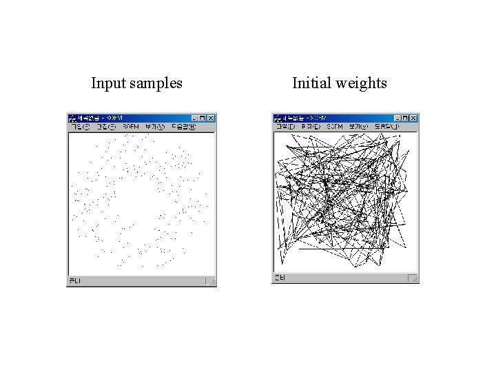 Input samples Initial weights 