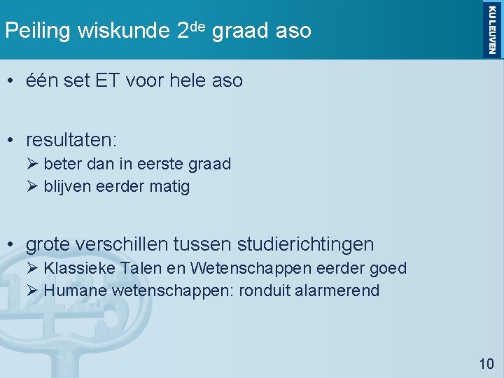 Peiling wiskunde 2 de graad aso • één set ET voor hele aso •